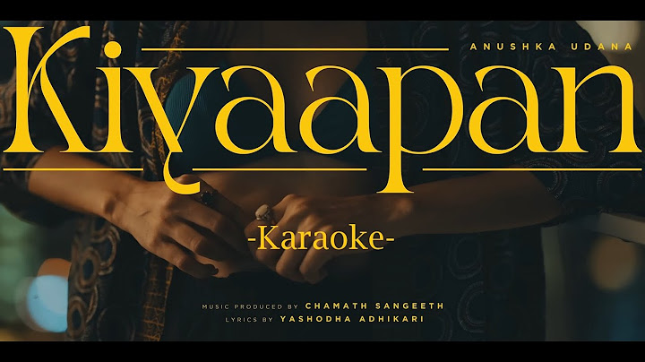 Anushka Udana - Kiyaapan (කියාපන්) | Karaoke with Lyrics