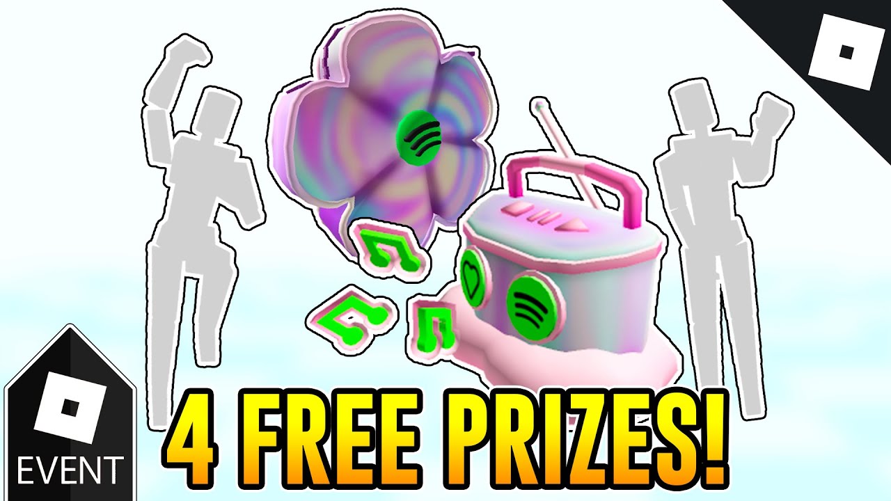 How To Get ALL FREE Items Spotify Island (Roblox) - Floating Boombox,  5-Petal Backpack & 2 Emotes 