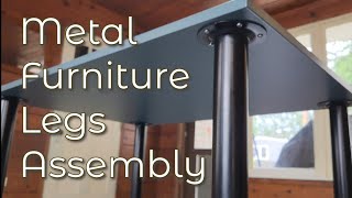 QLLY Amazon Metal Desk Table Legs - How To Assemble (similar to IKEA ADILS)