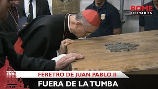 El féretro de Juan Pablo II ya está fuera de la tumba | Rome Reports screenshot 2