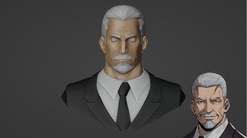 sculpting timelapse in blender | Chairman Go Gun-hee  | sculpting ,retopology and unwrap | no mouse