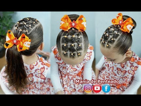 Penteado Infantil fácil com ligas, Easy hairstyle with rubber band for  girl, Coiffures simples, Penteado Infantil fácil com ligas. Easy  hairstyle with rubber band for girl. Coiffures simples.