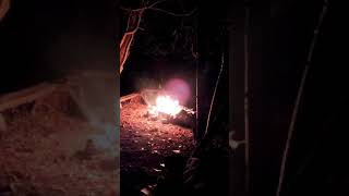 Massive camp fire explosion