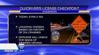 Anderson Police Department Conducting Dui, Drivers License Checkpoint