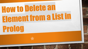 How to Delete an Element from a List in Prolog
