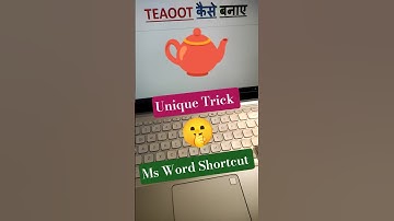 Teapot 🫖 Shortcut Symbol Key MS WORD #shorts #tricks #shortcutkeys #computer