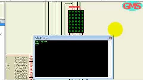 Simulasi proteus | komunikasi serial dengan led dot matrix
