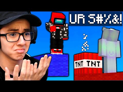 TNT Jumping on the ANGRIEST Minecraft Bedwars Player...