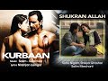 Shukran Allah Audio Song - Kurbaan|Kareena, Saif Ali Khan|Sonu Nigam|Shreya Ghoshal Mp3 Song