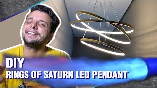 DIY - RINGS OF SATURN LED PENDANT LIGHT I LUSTRE PENDENTE ESPIRAL - HOW TO MAKE