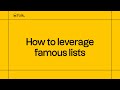 How to leverage famous lists in folk