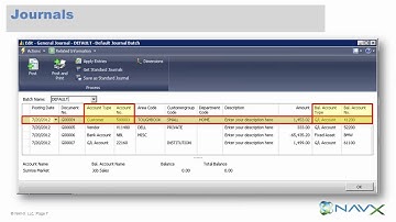 NAV-X General Ledger Overview