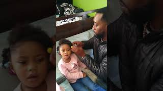 Dad Doing Baby Girl Hair