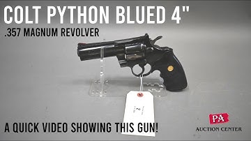 2 Colt Python Blued 4" .357 Magnum Revolver! - A Quick Video in our Photo Booth