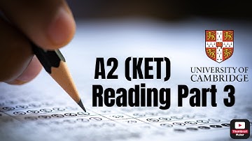Cambridge A2 (KET) Reading and Writing Part 3 – Multiple Choice