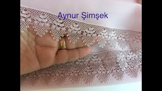 Hacı Resul ipek başörtüye yapmış olduğum model  needle lace