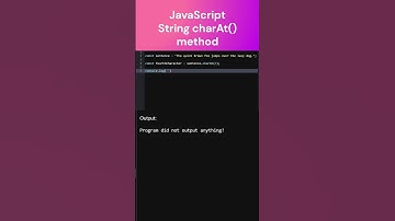 JavaScript String charAt() Method #coding #js #javascript #frontend #webdevelopment #webprogramming