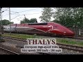 Thalys pbka passes at the duisburgbuchholz station in germany max speed 300 kmh  186 mph