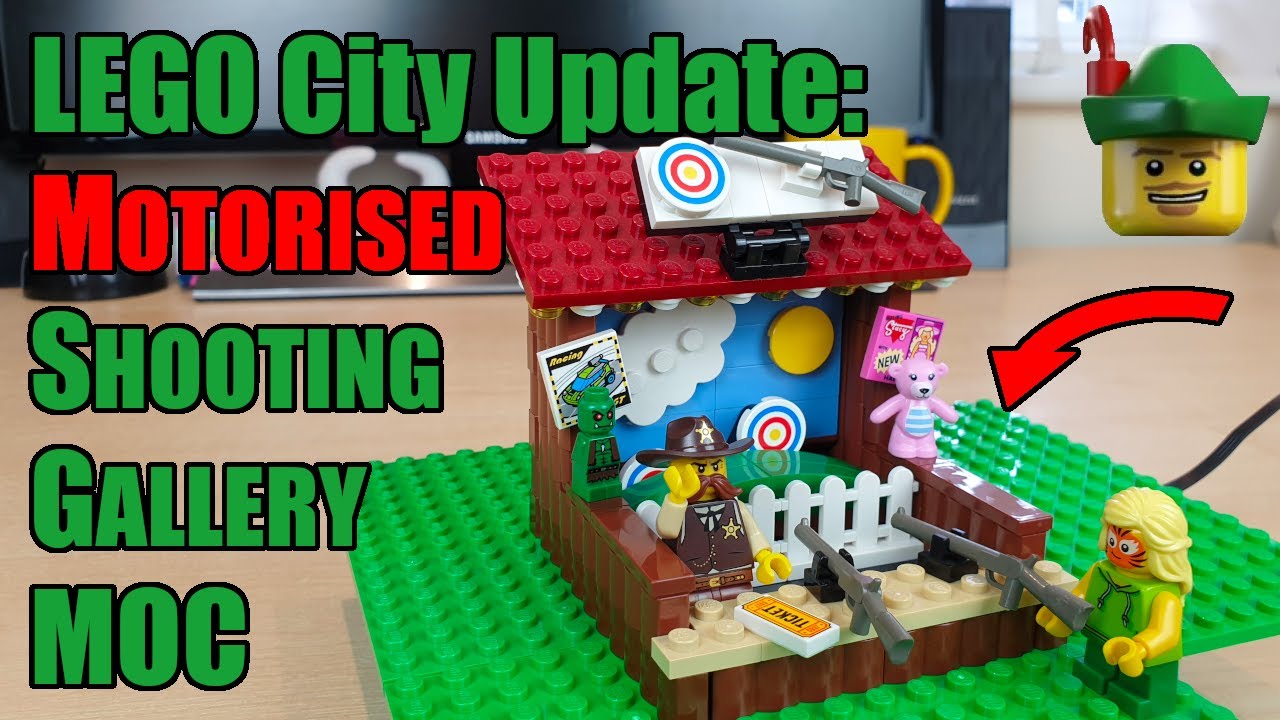 LEGO City Update - Motorised Shooting Gallery Carnival Game MOC 🎢🎡🎠🏹