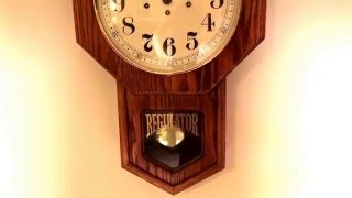 Cool Howard Miller working regulator wall clock with chime.