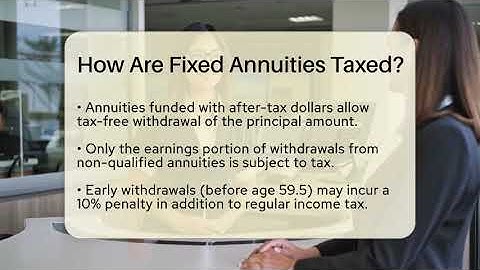 How Are Fixed Annuities Taxed? - Get Retirement Help