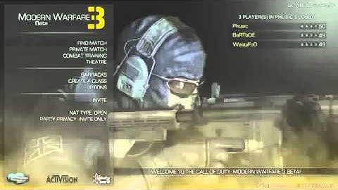Modern Warfare 3 - Beta Lobby Screen