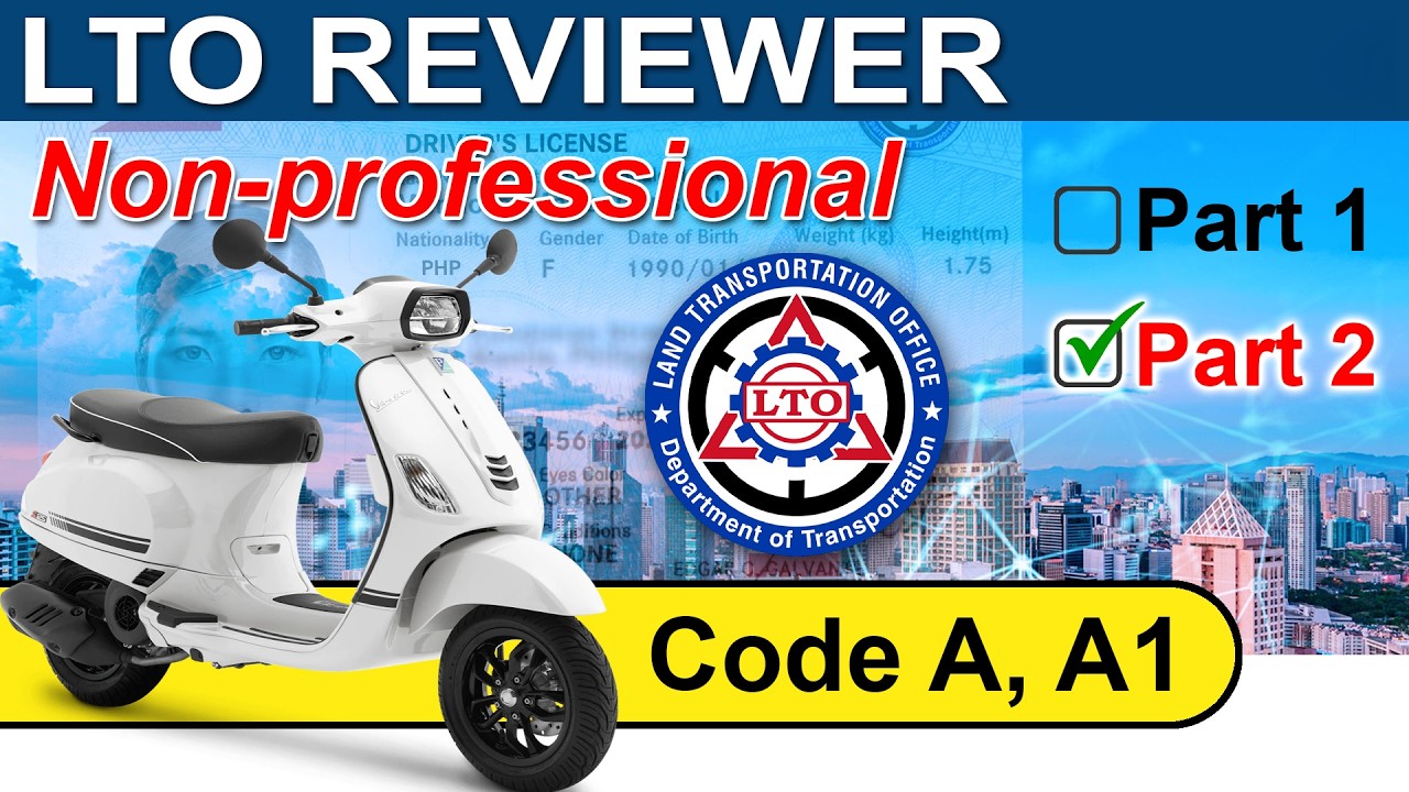 English LTO Exam Reviewer (Part 2 of 2) [ Motorcycle Code A, A1 ...
