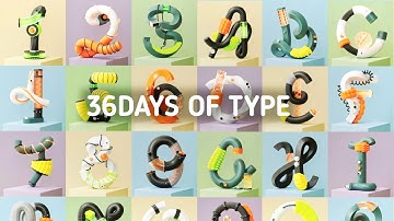 36days_ot_type New collection. 0-1,A-Z 3D alphabet creation.