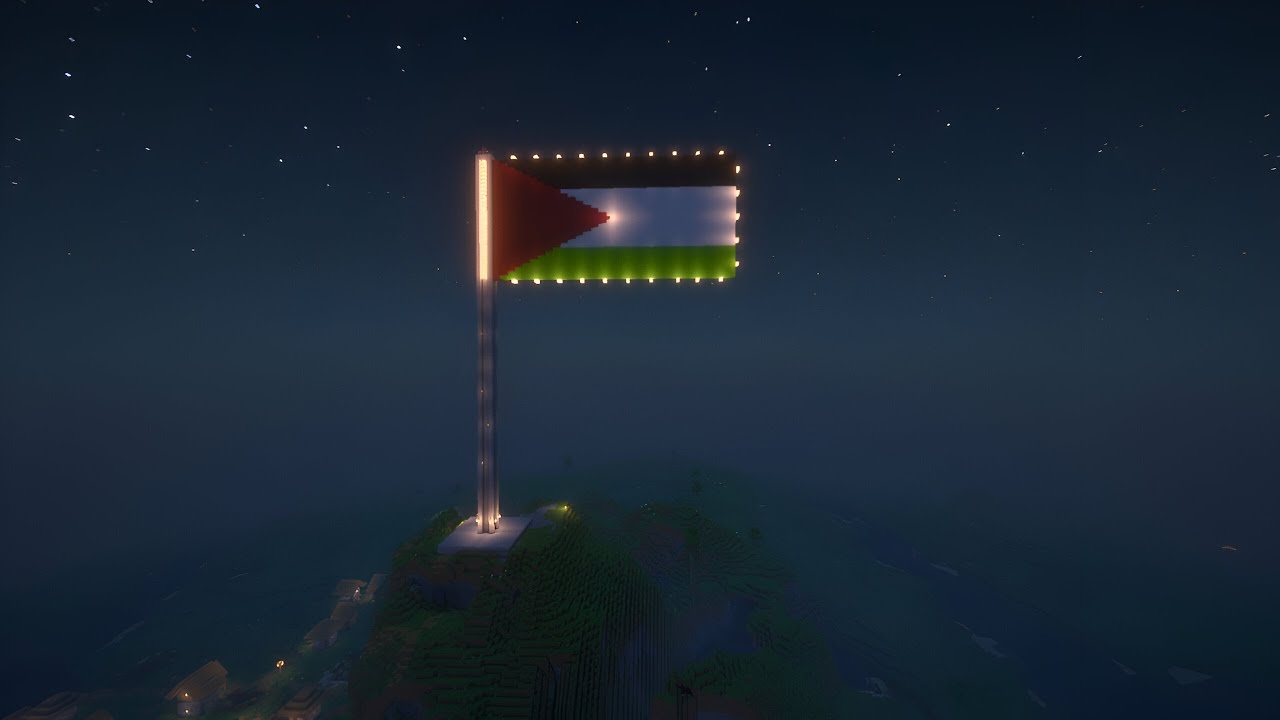 Minecraft Gaza I Build Massive Palestine Flag Minecraft 🇵🇸🍉 - YouTube
