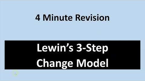 4-Minute Exam Revision: Lewin’s 3 Step Change Model