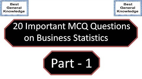 MCQ Questions on Business Statistics Part 1 | mcq | Multiple choice Questions | Business Statistics