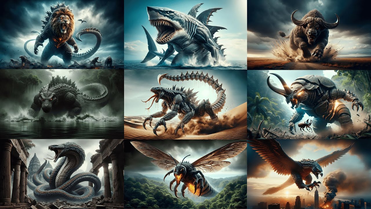 Incredible Animal Fusion Hybrid: Godzilla Hybrid with Other Animal ...