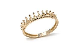 Sevilla Gold 14K "Crown" Band Ring screenshot 3