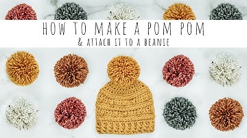 How to Make a Pom Pom with a Clover Pom Pom Maker & How to Attach a Pom Pom to a Beanie
