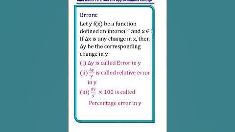 TS Eamcet 2023 || Errors and Approximations for eamcet 2023 P || Maths concept for EAMCET 2023