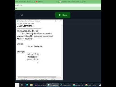 Appending Text to File in Linux Tamil | cat Command in Linux #shorts