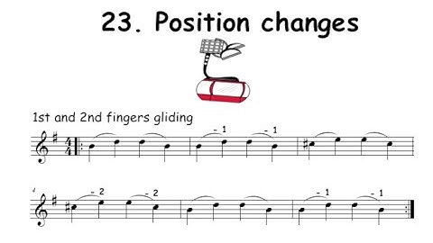 23. Shifting exercises for the violin.