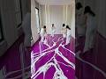 Turning a Boring Floor into Luxury Purple Marble! 🤯 #shorts #epoxyfloor