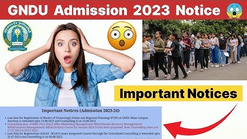 GNDU Admission 2023 Notice 😱 | Gndu Counselling Schedule Preponed 😱🔥 | Gndu Latest Update | News