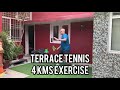 Terrace Tennis Workout 🏡 | Burn 4 KM Cardio at Home! 🔥