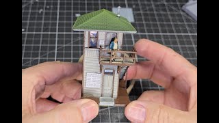Layout Update. Building the Walthers Signal Tower for the Staging Yard