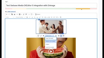 Varbase Media CKEditor 5 integration with Drimage