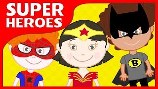 Head Shoulders Knees & Toes + Superheroes! Nursery Rhymes and Kids Songs