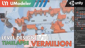 3D Modeling in Unity - Timelapse of Level Design 8 of 10 in the Vermilion with UModeler
