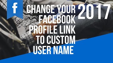 How To Change Your Facebook Profile Link To A Custom User Name 2017 with Rigo Soto