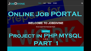 Online Job Portal - PHP Project Tutorial Part 1 | JAYYESSUN