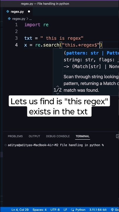 Python Programming: What are regular expressions ? How to use regex in ...
