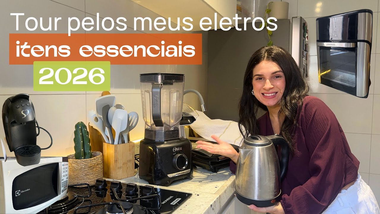 TOUR pelos meus ELETRODOMÉSTICOS | lava e seca, geladeira, cafeteira, panela de pressão elétrica e+