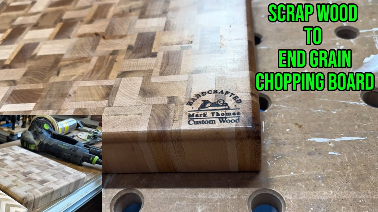 Превращение обрезков древесины в доски с торцевым срезом.