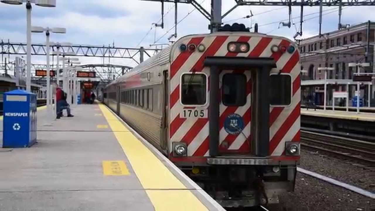 shore line east mafersa cab car 1705 pushed by ge p40dc 840